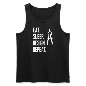 Architektur Design Architects Designer Architekten - Männer Premium Bio Tank Top - Schwarz - Vorne - Michal (187cm)