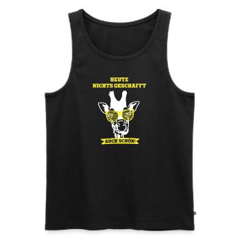 Heute Nichts Geschafft Faul Sein Chillen Relaxen - Männer Premium Bio Tank Top - Schwarz - Vorne - Michal (187cm)