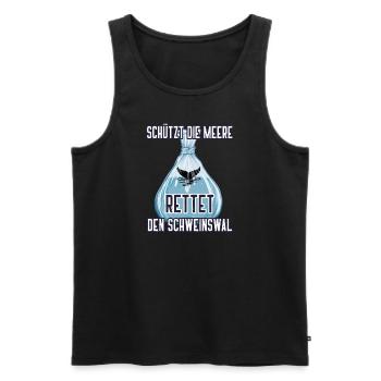 Schützt die Meere Wal Tierschutz Wale Schweinswal - Männer Premium Bio Tank Top - Schwarz - Vorne - Michal (187cm)
