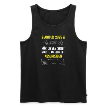 Abitur 2025 Schulabschluss Abi Gymnasium Matura - Männer Premium Bio Tank Top - Schwarz - Vorne - Michal (187cm)