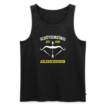 Schützenkönig 2025 Adlerschiessen Schützenfest - Männer Premium Bio Tank Top - Schwarz - Vorne - Michal (187cm)