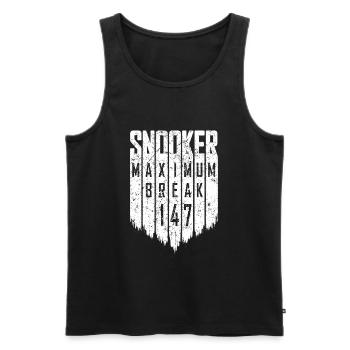 Snooker - Maximum Break 147 - Men's Premium Organic Tank Top - black - Front - AI Model Male 178 light (178cm)