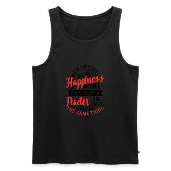 Farmer Happiness Buy A Tractor - Männer Premium Bio Tank Top - Schwarz - Vorne - Michal (187cm)