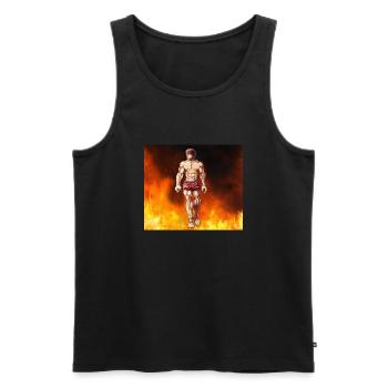 Baki - Männer Premium Bio Tank Top - Schwarz - Vorne - Michal (187cm)