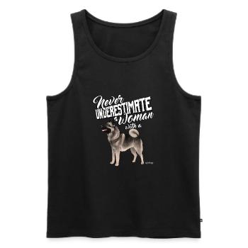 norjanhirviunderestimate - Men's Premium Organic Tank Top - black - Front - AI Model Male 178 light (178cm)