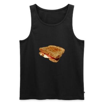 Toast Bread Shirt Gift Funny Design Funny - Men's Premium Organic Tank Top - black - Front - AI Model Male 178 light (178cm)