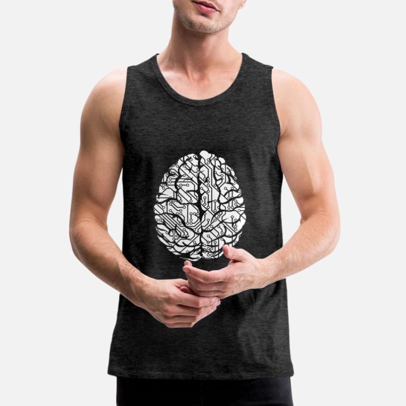 Circuit Board Connectors Programmer Computer Science Tree Men's Premium Organic Tank Top