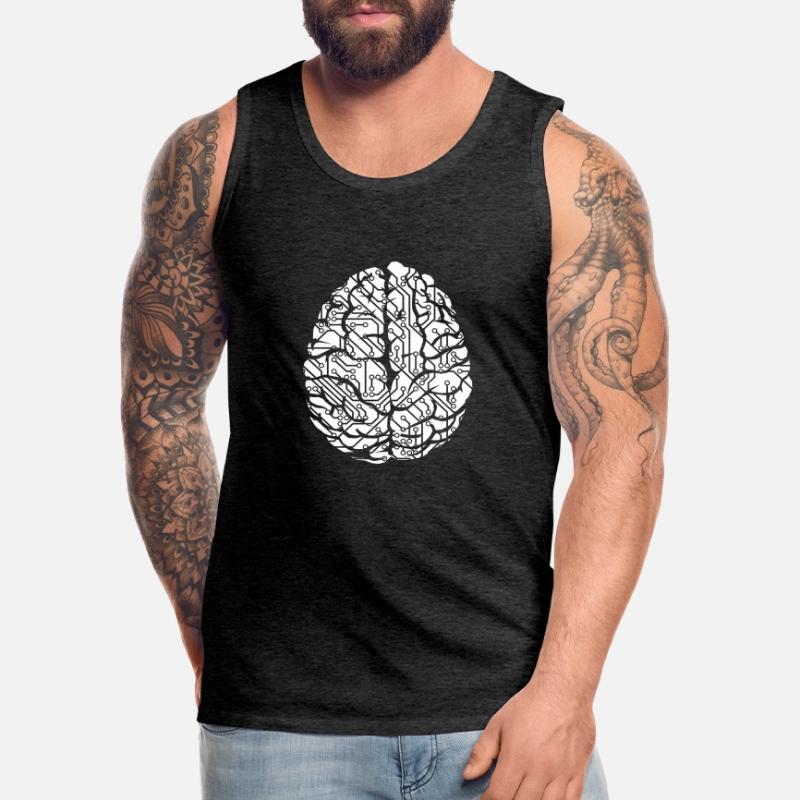 Circuit Board Connectors Programmer Computer Science Tree Men's Premium Organic Tank Top