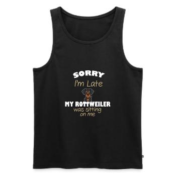 Rottweiler Hundebesitzer - Männer Premium Bio Tank Top - Schwarz - Vorne - Michal (187cm)