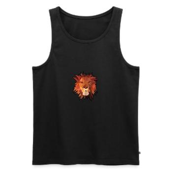 Lion gift gift idea - Men's Premium Organic Tank Top - black - Front - AI Model Male 178 light (178cm)