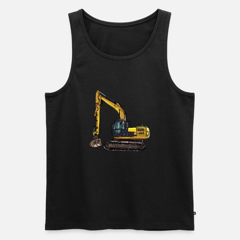 Bagger Geschenk Geschenkidee - Männer Premium Bio Tank Top - Schwarz