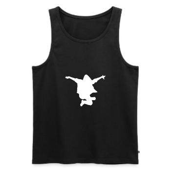 Idée cadeau breakdance - Débardeur bio Premium Homme - noir - Devant - AI Model Male 178 light (178cm)