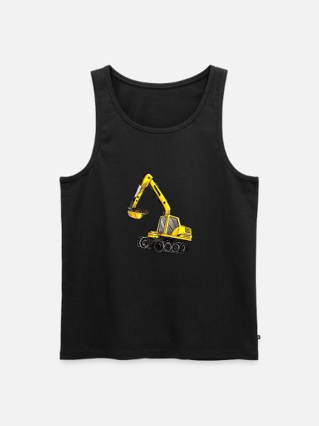 Bagger Geschenk Geschenkidee - Männer Premium Bio Tank Top - Schwarz