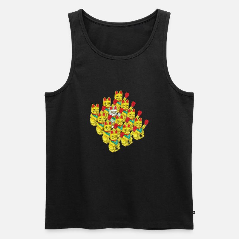 ARMÉE DE CHATS BOXEURS - Débardeur bio Premium Homme - noir