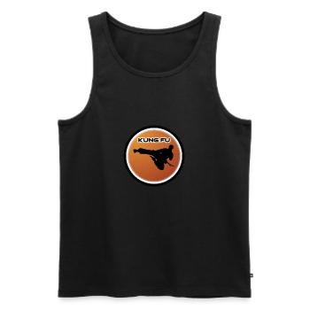 Kung fu - Men's Premium Organic Tank Top - black - Front - AI Model Male 178 light (178cm)