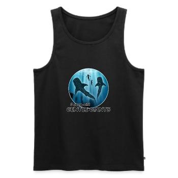 Whale sharks - Men's Premium Organic Tank Top - black - Front - AI Model Male 178 light (178cm)