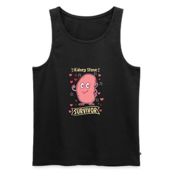Nierenstein Nierenkolik Überlebender - Männer Premium Bio Tank Top - Schwarz - Vorne - Michal (187cm)