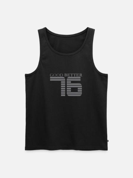 Good better 76 - gray - Men's Premium Organic Tank Top - black