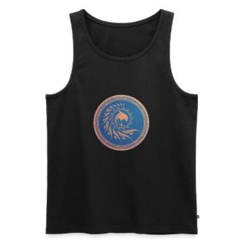 Nautilus Delfin - Männer Premium Bio Tank Top - Schwarz - Vorne - AI Model Male 178 light (178cm)