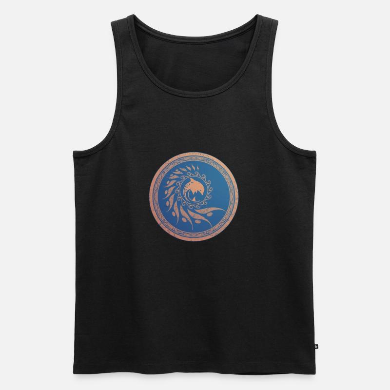 Nautilus Delfin - Männer Premium Bio Tank Top - Schwarz