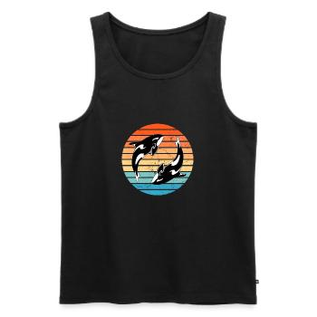 Orques - Débardeur bio Premium Homme - noir - Devant - AI Model Male 178 light (178cm)