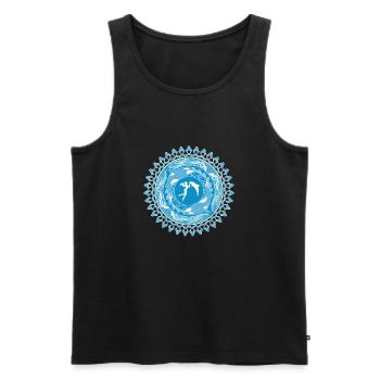 Tochter von Poseidon - Männer Premium Bio Tank Top - Schwarz - Vorne - AI Model Male 178 light (178cm)