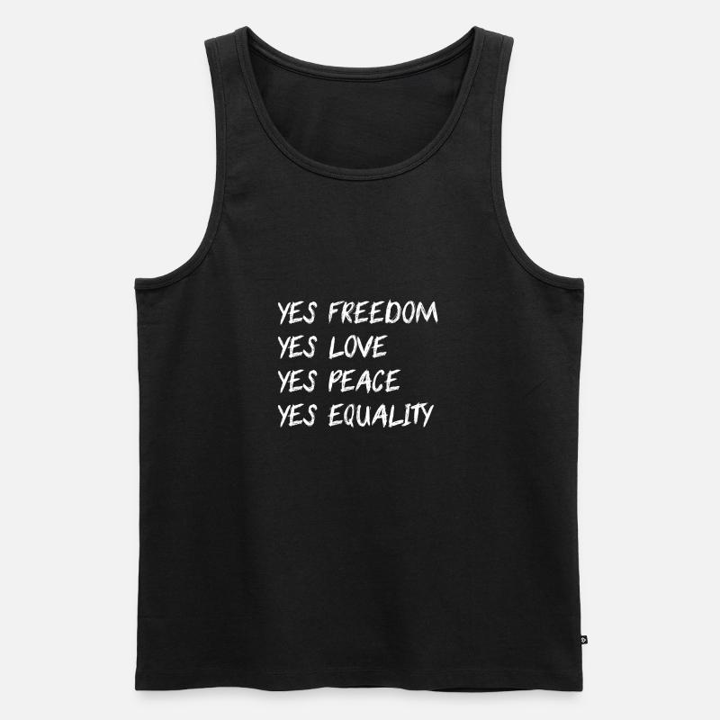 Yes! - Männer Premium Bio Tank Top - Schwarz