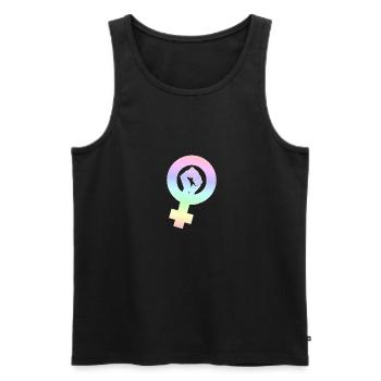 Le féminisme | Sexisme féminin femme cadeau de genre - Débardeur bio Premium Homme - noir - Devant - Michal (187cm)