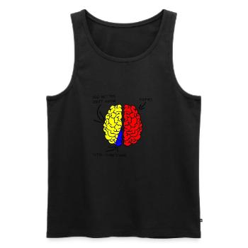 Brain - Brain - Memes - Men's Premium Organic Tank Top - black - Front - AI Model Male 178 light (178cm)