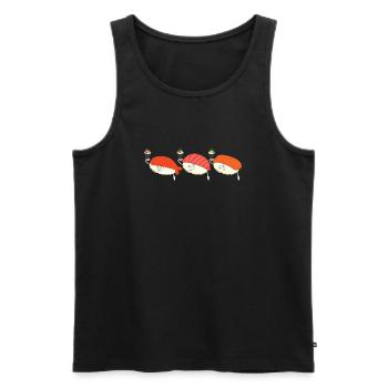 Sushi pirates - Men's Premium Organic Tank Top - black - Front - Michal (187cm)