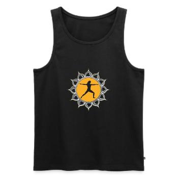 Yoga Yoga Yoga Yoga Yoga Yoga Yoga Yoga Yoga - Débardeur bio Premium Homme - noir - Devant - AI Model Male 178 light (178cm)