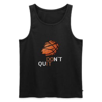 Basketball dont quit - Männer Premium Bio Tank Top - Schwarz - Vorne - AI Model Male 178 light (178cm)