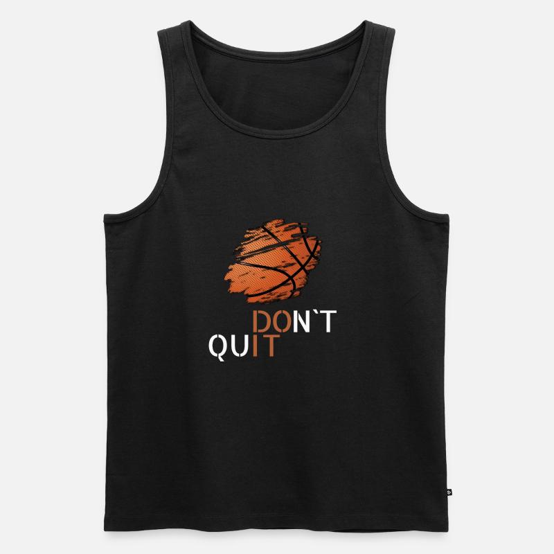 Basketball dont quit - Männer Premium Bio Tank Top - Schwarz