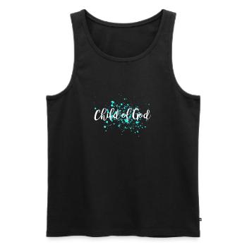 Child of God - Men's Premium Organic Tank Top - black - Front - Michal (187cm)