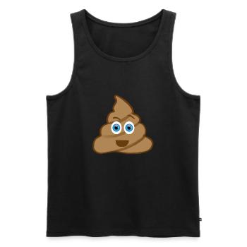 Emoji poop pile poop - Men's Premium Organic Tank Top - black - Front - AI Model Male 178 light (178cm)