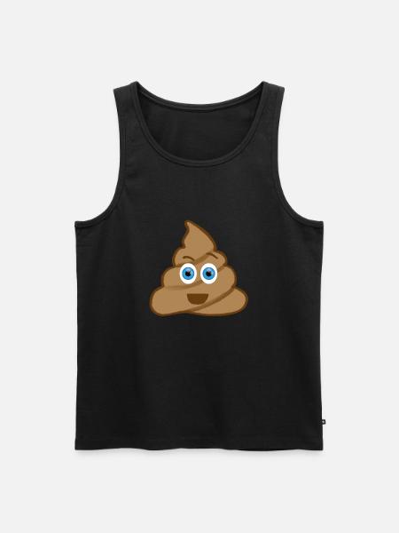 Emoji kupka kupy kupy - Ekologiczny tank top męski Premium - czarny