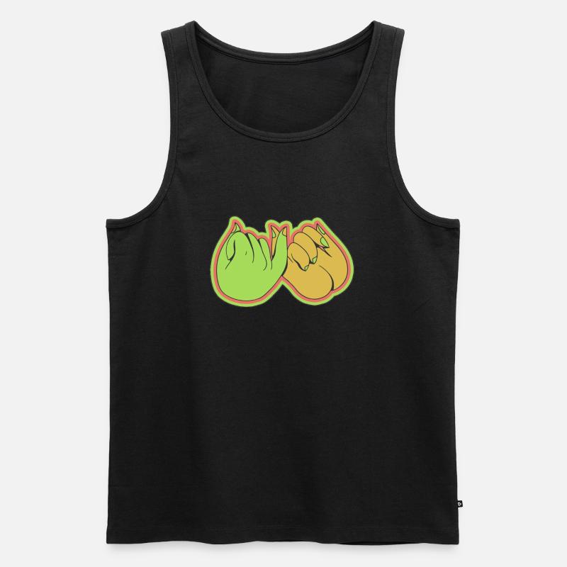 Vertrauen kleiner Finger - Männer Premium Bio Tank Top - Schwarz