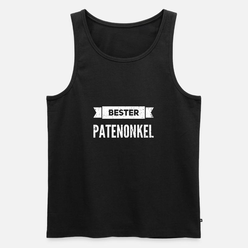 Bester Patenonkel - Männer Premium Bio Tank Top - Schwarz