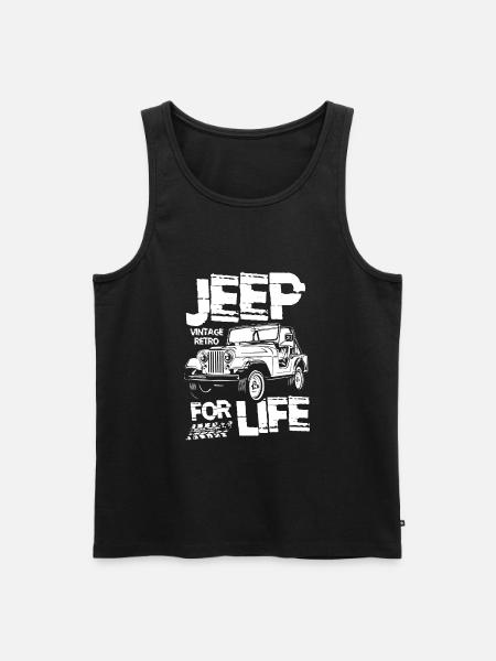 Jeep for Life - Men's Premium Organic Tank Top - black