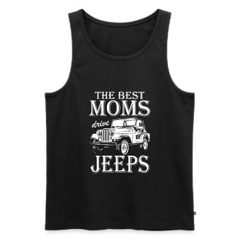 The Best Mom Drive Jeep - Débardeur bio Premium Homme - noir - Devant - AI Model Male 178 light (178cm)