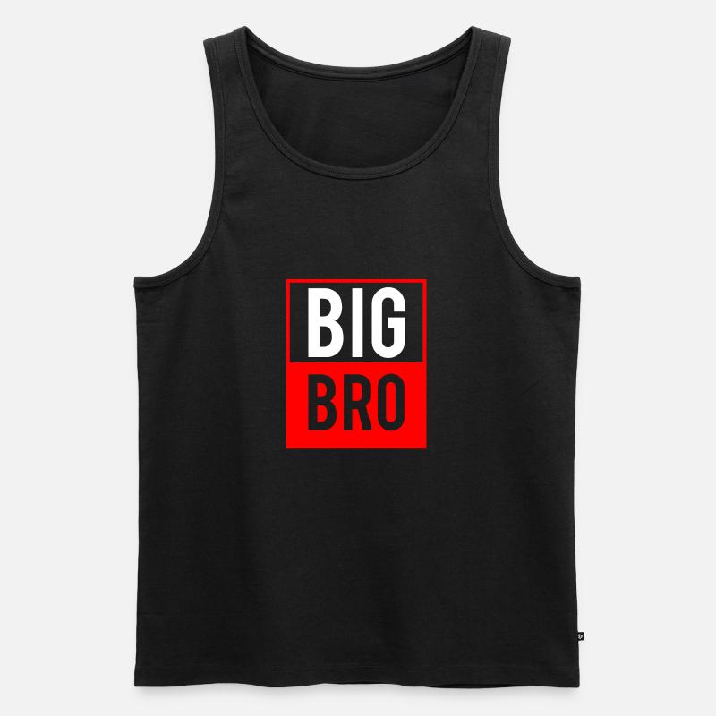 Big Bro - Großer Bruder - Männer Premium Bio Tank Top - Schwarz
