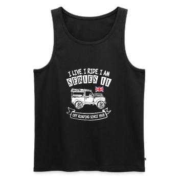Landy Series 2 Life - Men's Premium Organic Tank Top - black - Front - AI Model Male 178 light (178cm)