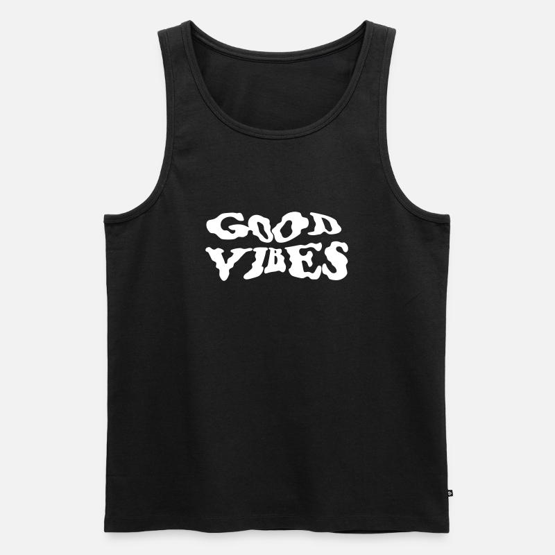 good vibes, gute Stimmung - Männer Premium Bio Tank Top - undefined
