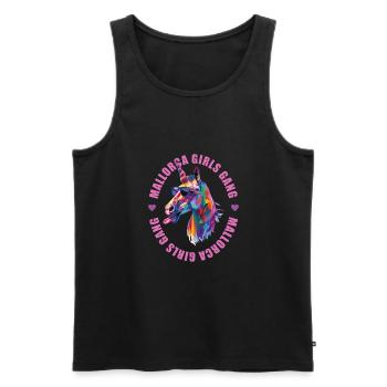 Majorque Girls Gang Team Licorne - Débardeur bio Premium Homme - noir - Devant - Michal (187cm)
