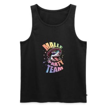 Malle Party Team Lustig - Männer Premium Bio Tank Top - Schwarz - Vorne - Michal (187cm)