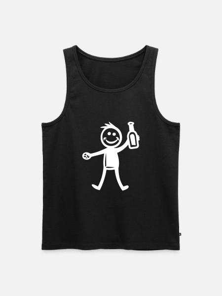 Drinking Bottle of Beer - Men's Premium Organic Tank Top - black
