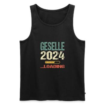 Geselle 2024 Loading Abschluss Prüfung Bestanden - Männer Premium Bio Tank Top - Schwarz - Vorne - Michal (187cm)