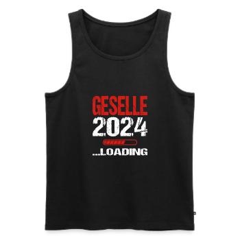 Geselle 2024 Loading Abschluss Bestanden - Männer Premium Bio Tank Top - Schwarz - Vorne - Michal (187cm)