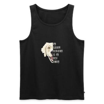 Bester Freund Golden Retriever - Männer Premium Bio Tank Top - Schwarz - Vorne - AI Model Male 178 light (178cm)