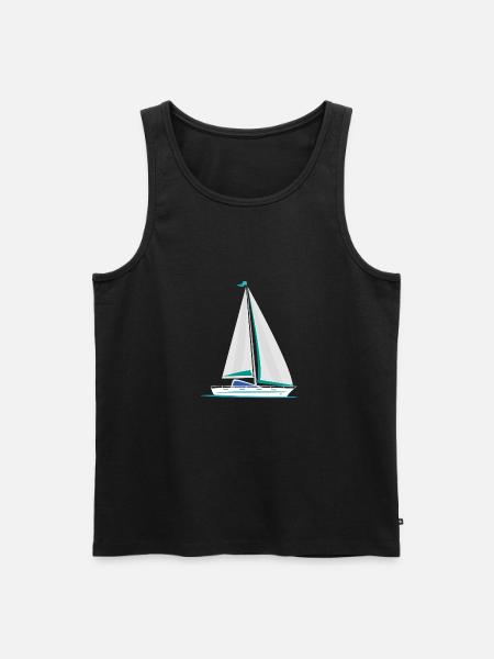 Segeln - Männer Premium Bio Tank Top - Schwarz